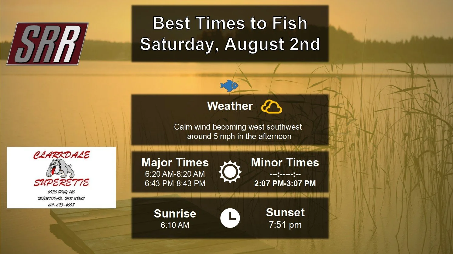 Best Times To Fish 8-2-25