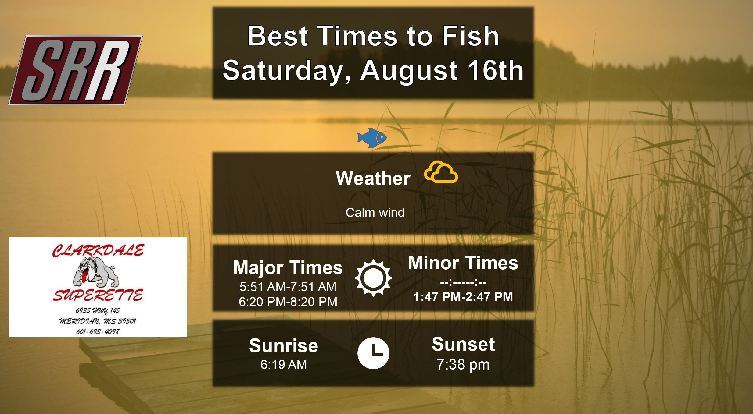Best Times To Fish 8-16-25