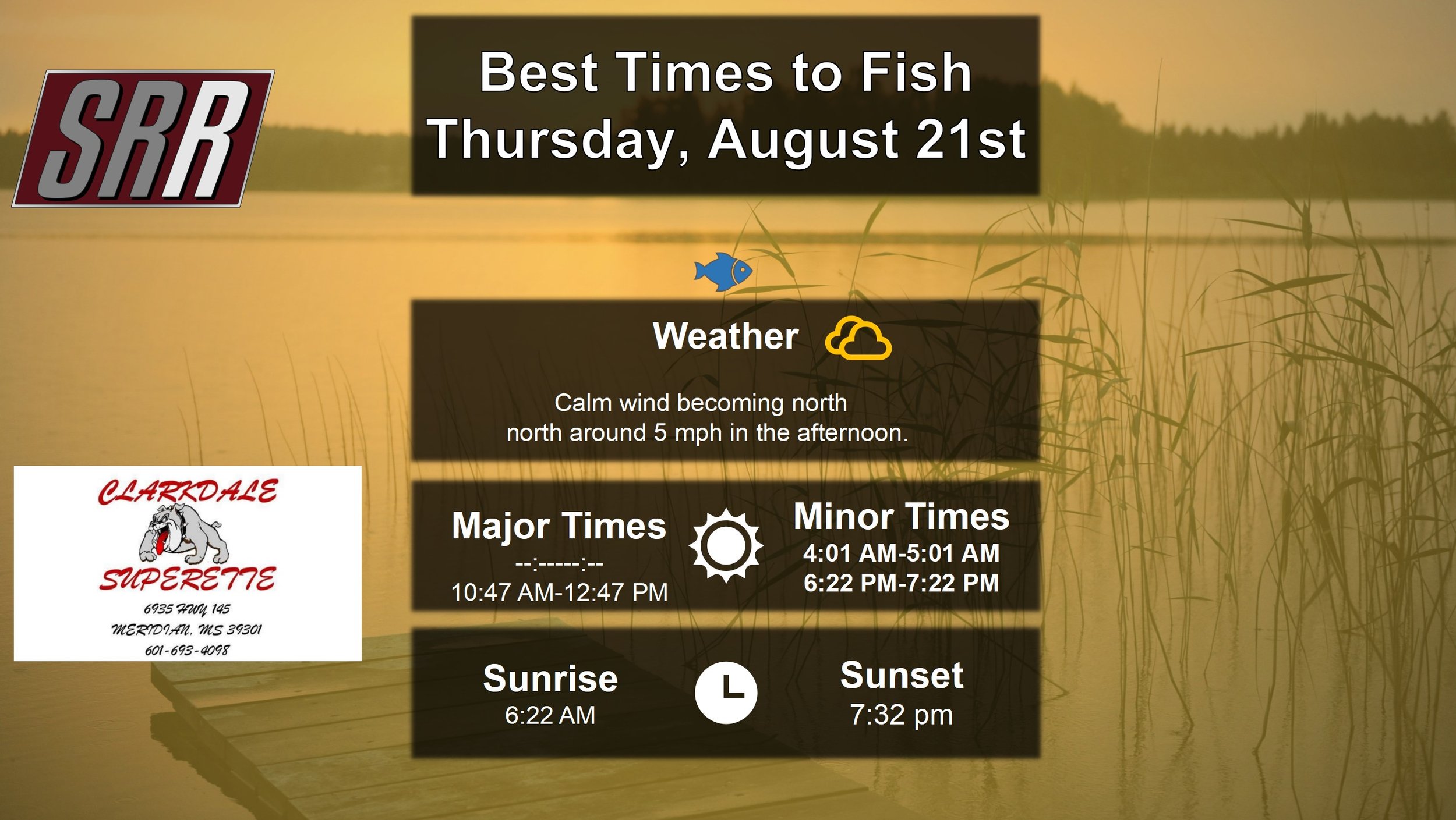 Best Times To Fish 8-21-25