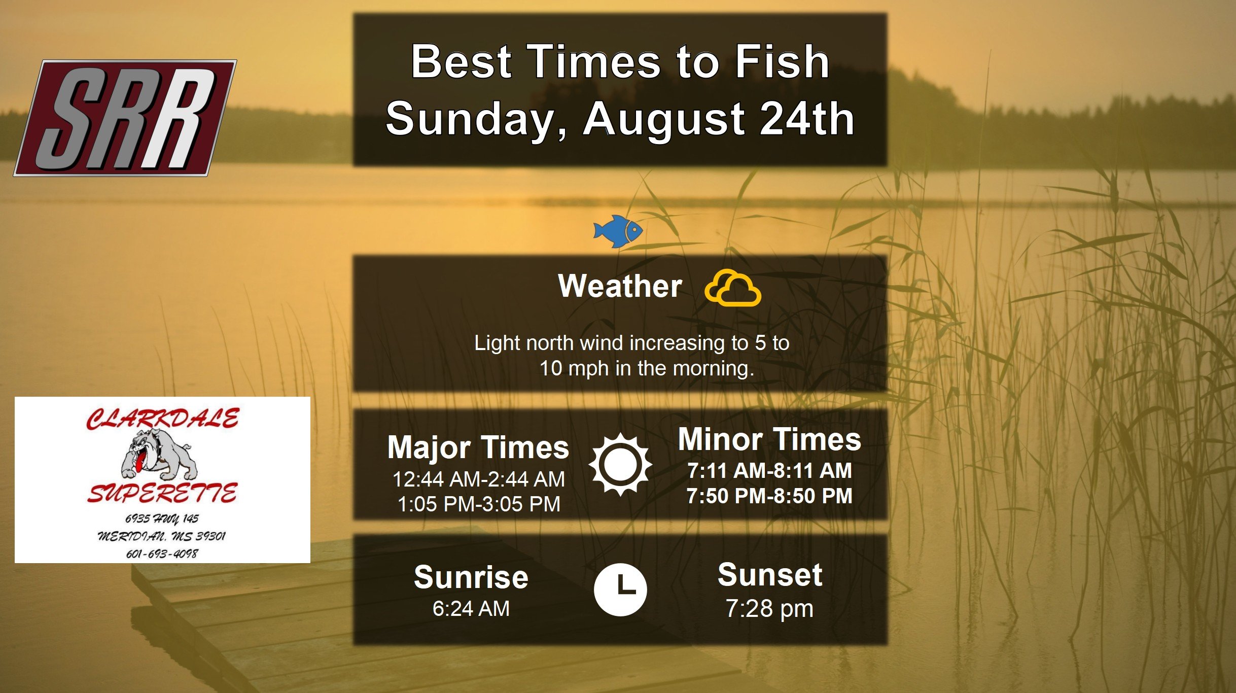 Best Times To Fish 8-24-25