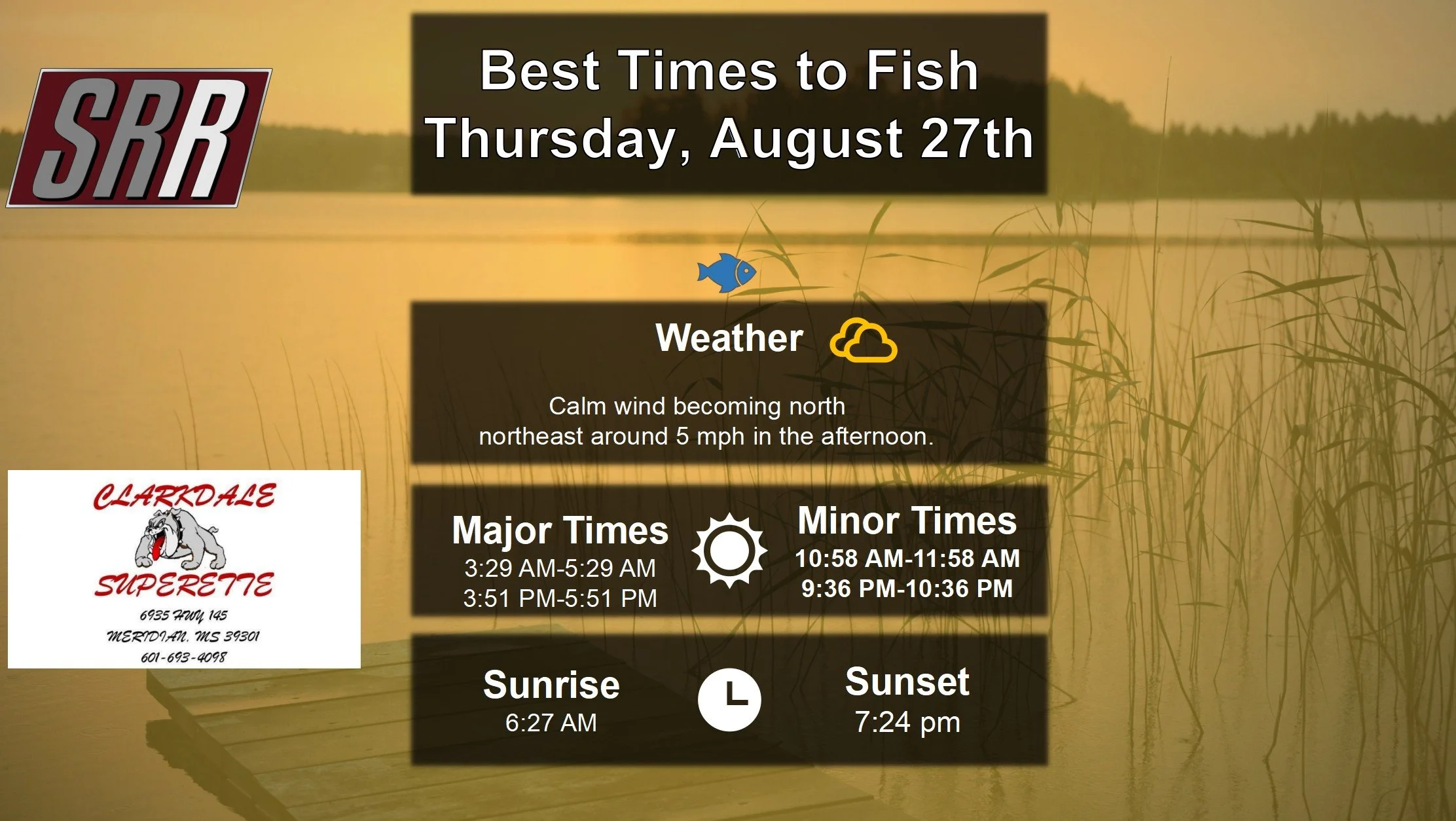 Best Times To Fish 8-28-25