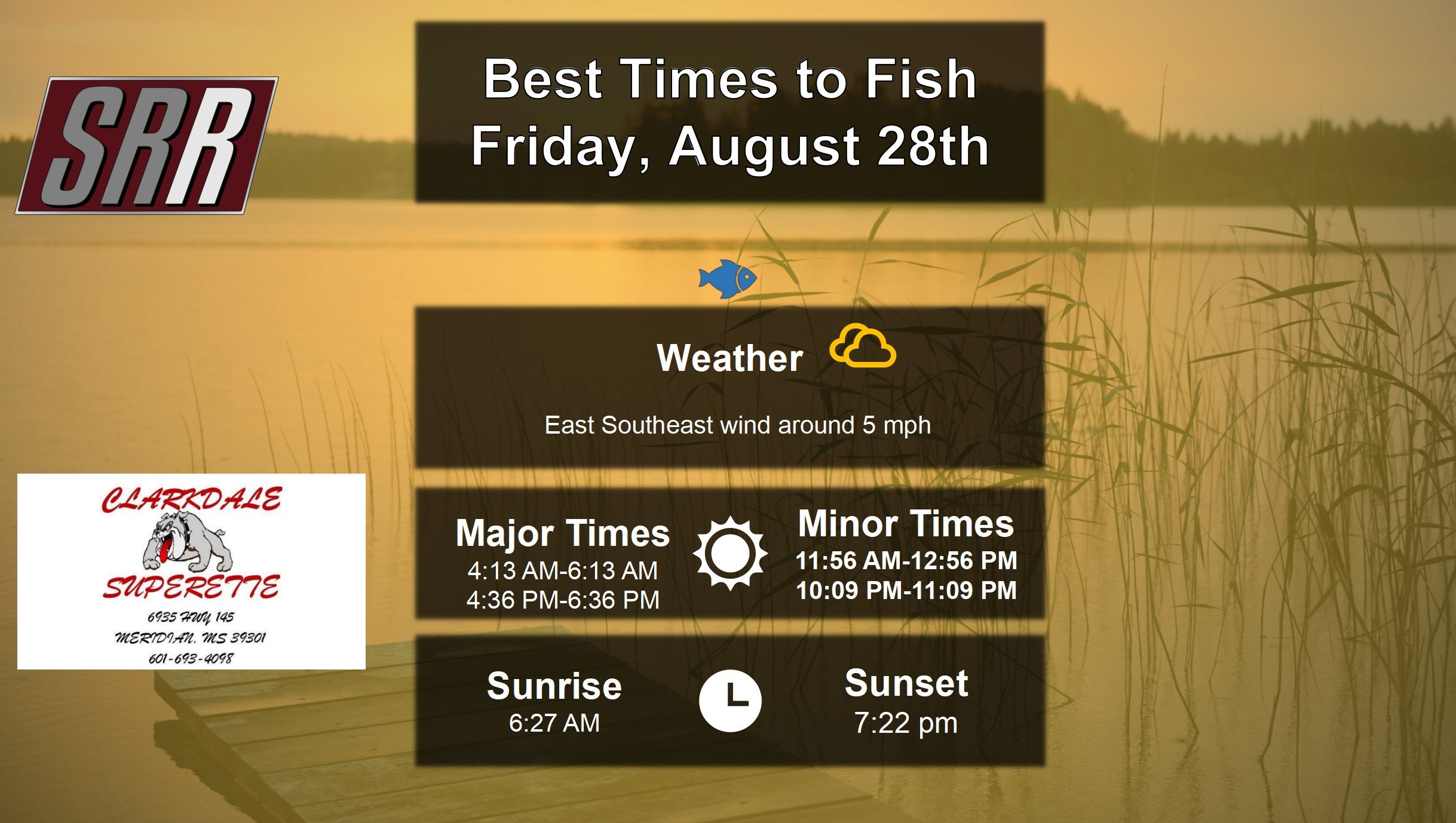 Best Times To Fish 8-29-25