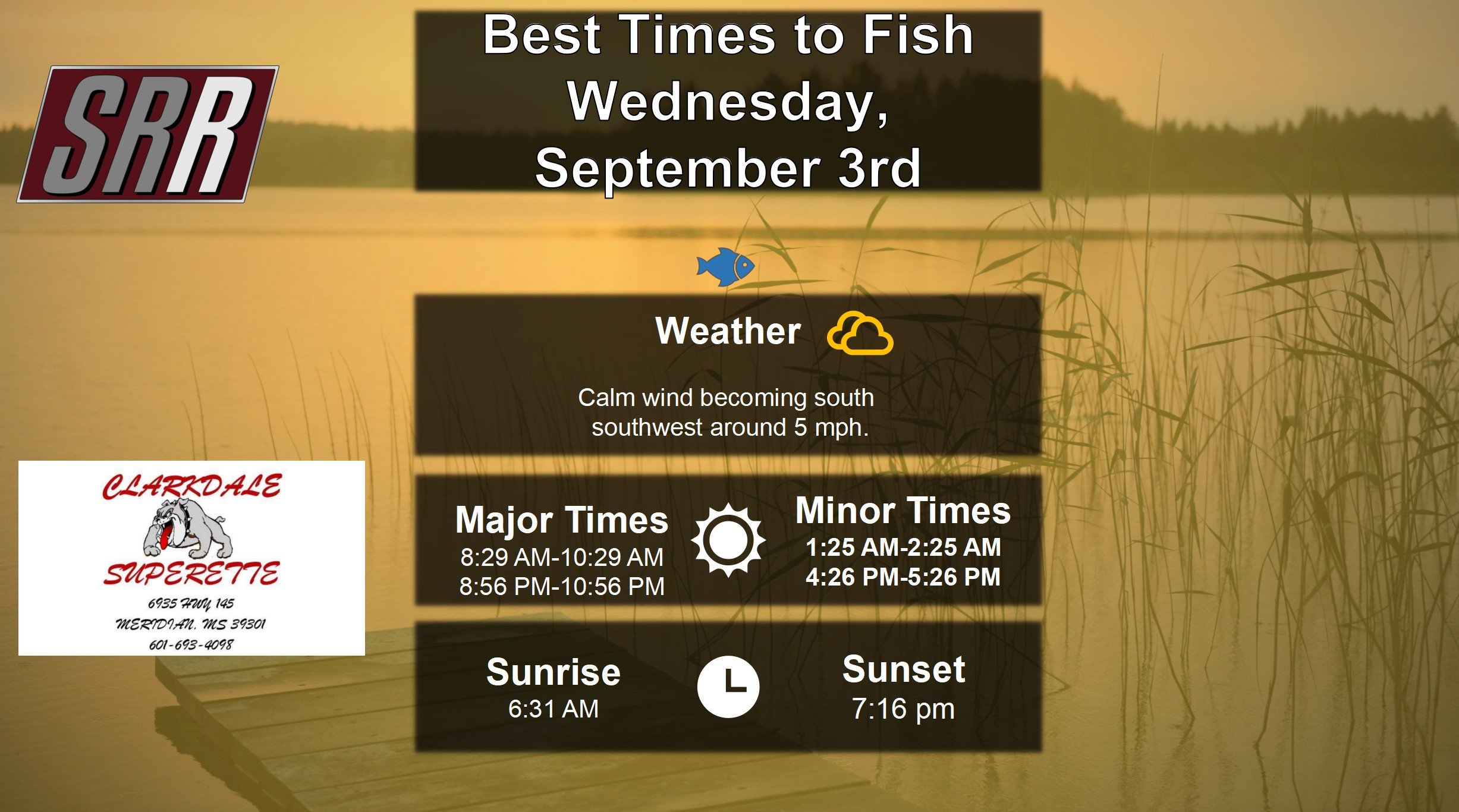 Best Times To Fish 9-3-25
