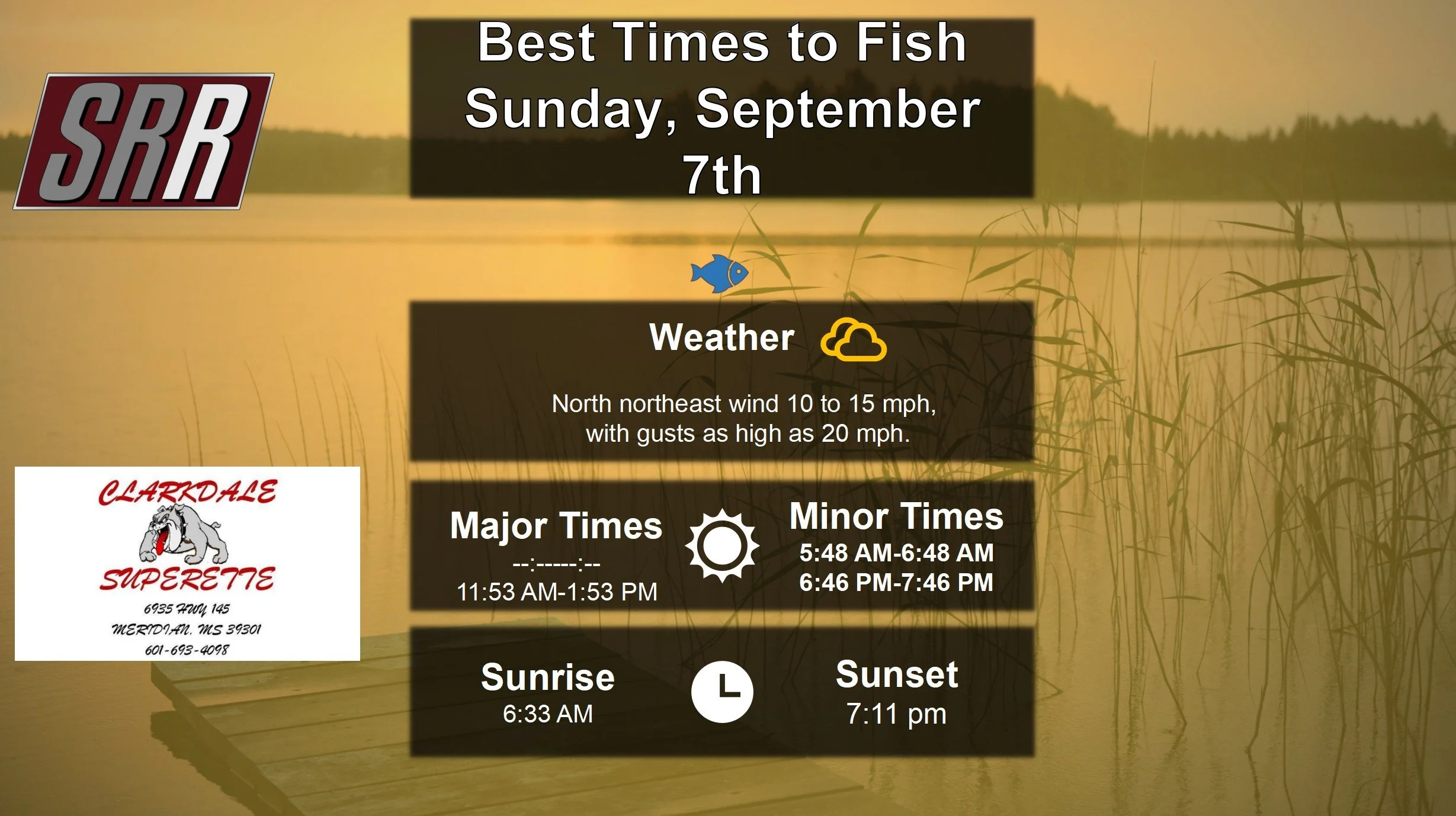 Best Times To Fish 9-7-25