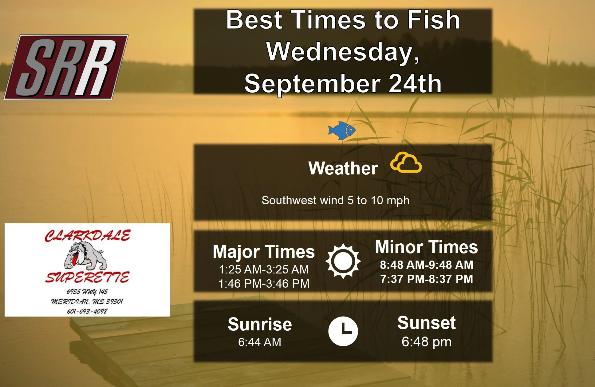 Best Times To Fish 9-24-25