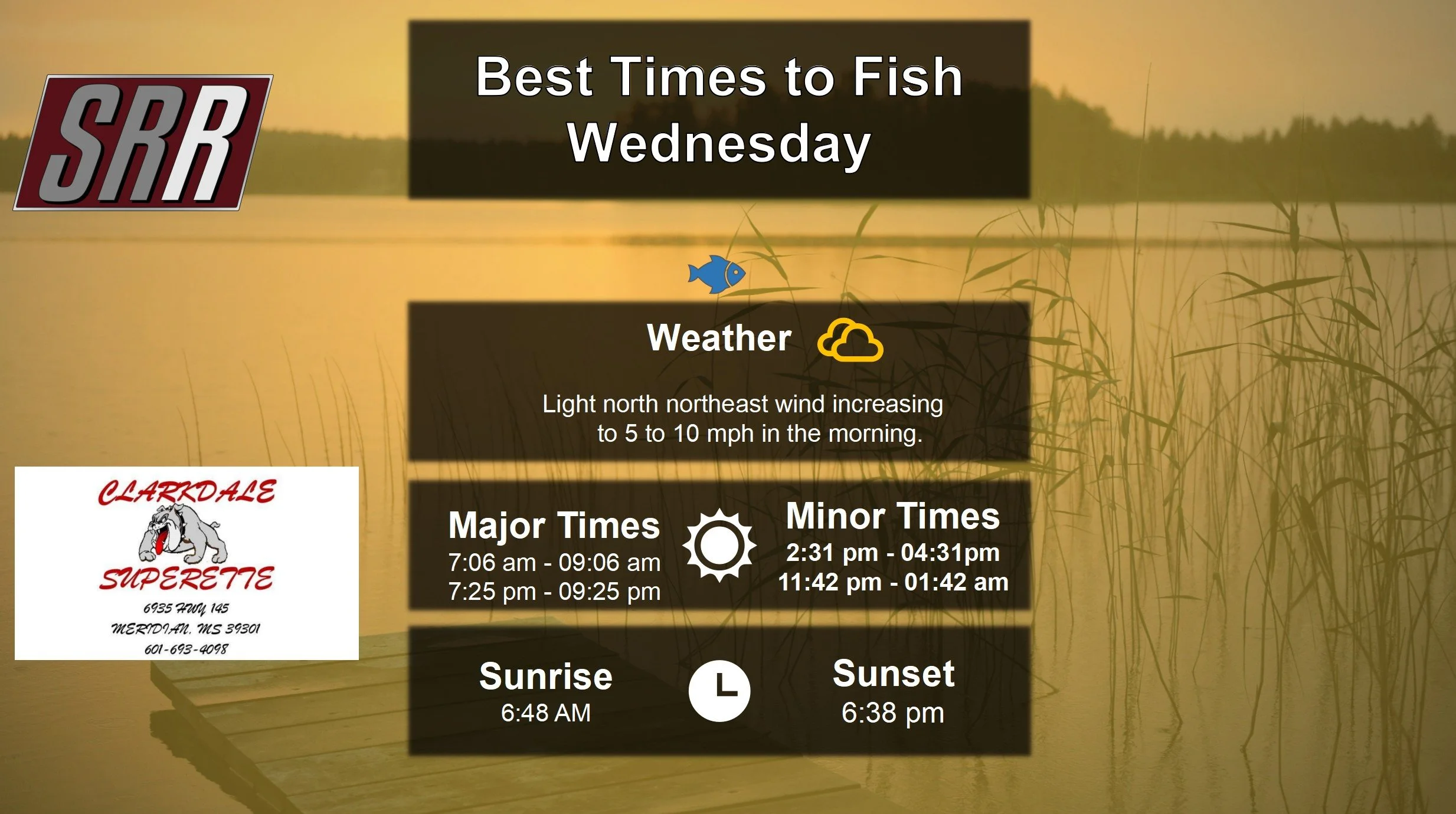 Best Times To Fish 10-1-25