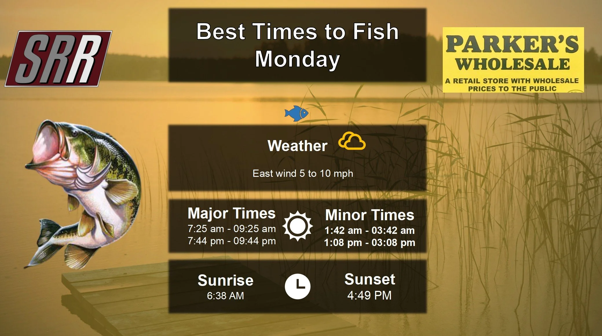 Best Times To Fish 12-1-25