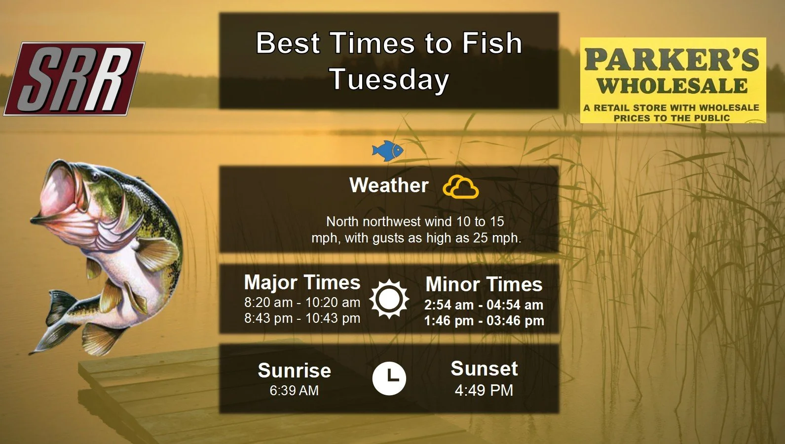 Best Times To Fish 12-2-25