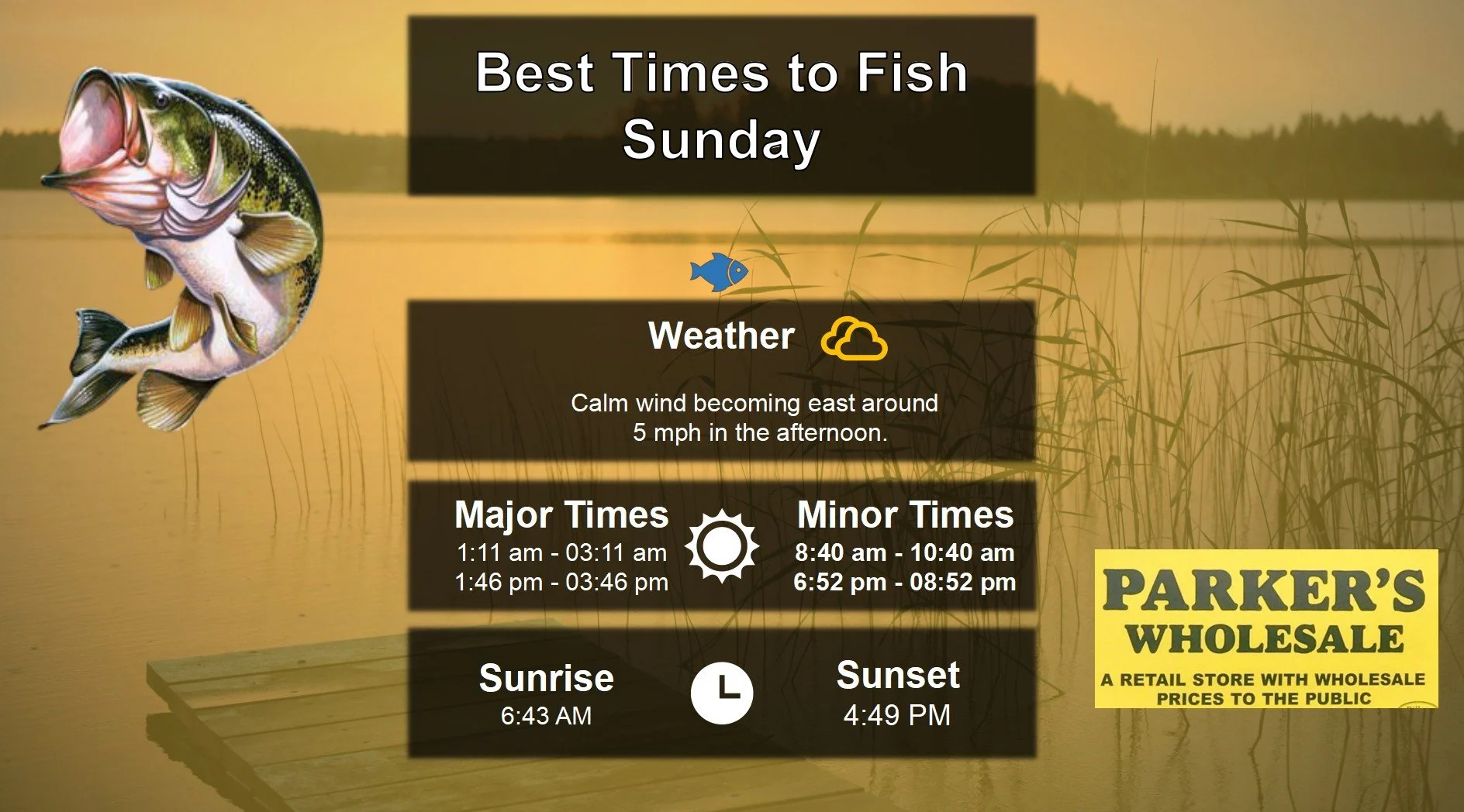 Best Times To Fish 12-7-25