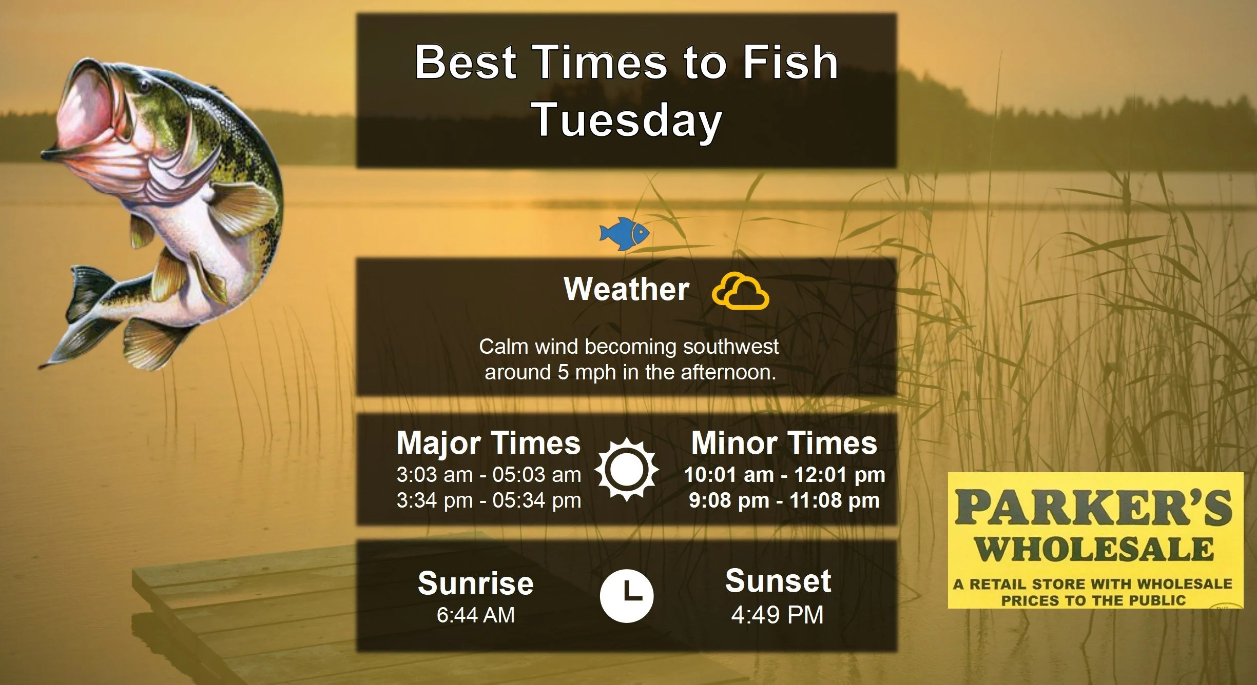 Best Times To Fish 12-9-25