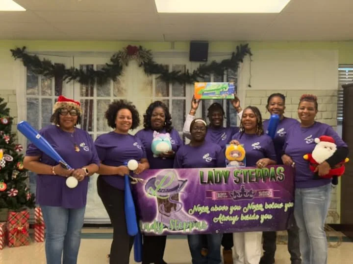 The Lady Steppas of Newton County presented toys to children at the Headstart in Mississippi for Christmas..