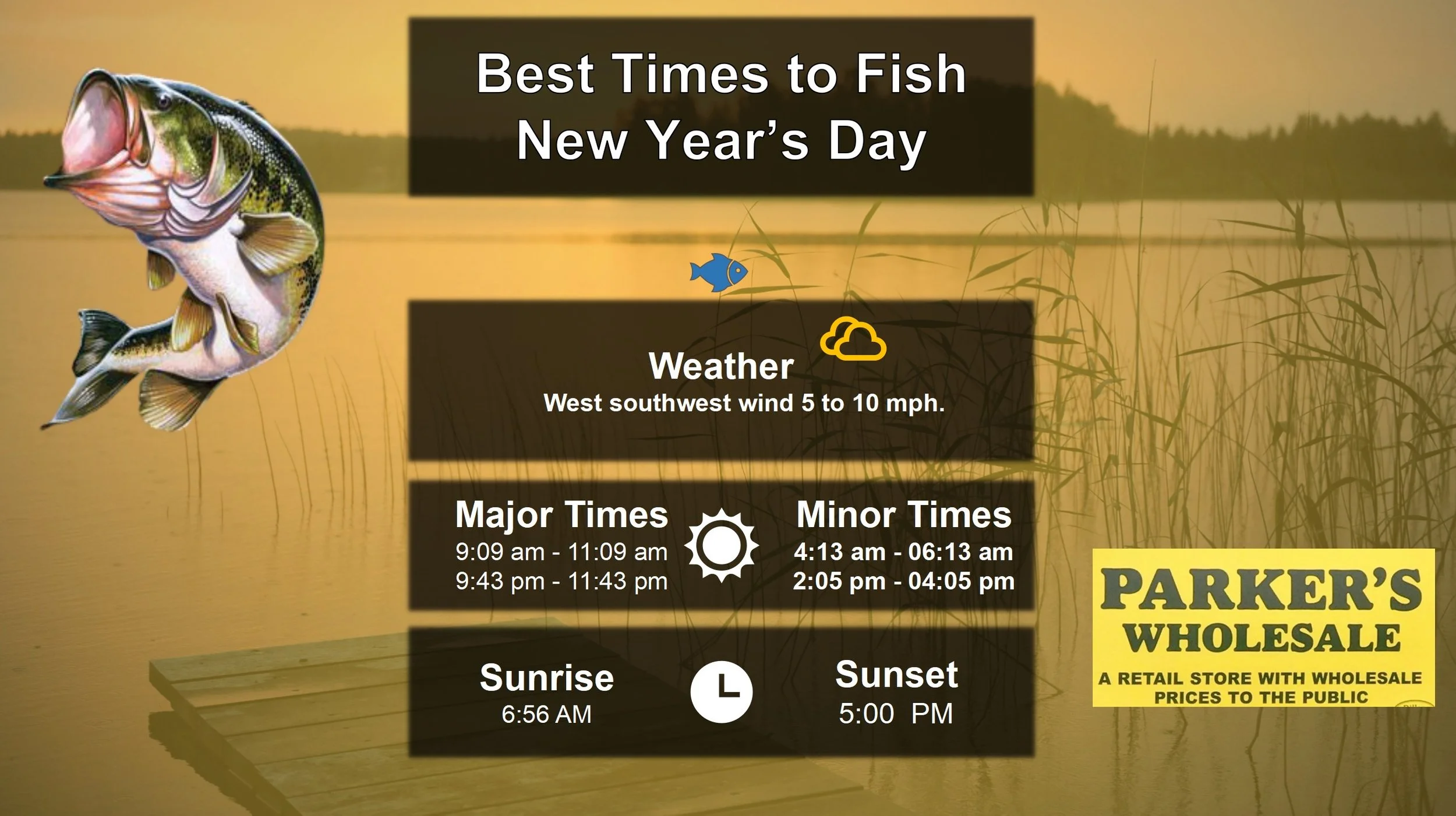 Best Times To Fish 1-1-26