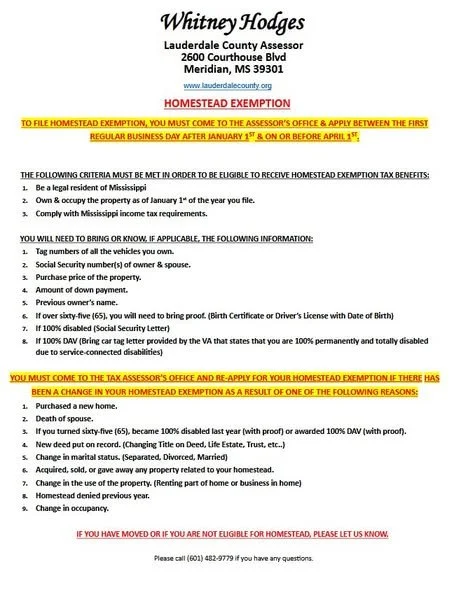 Its time to file for Homestead Extension.