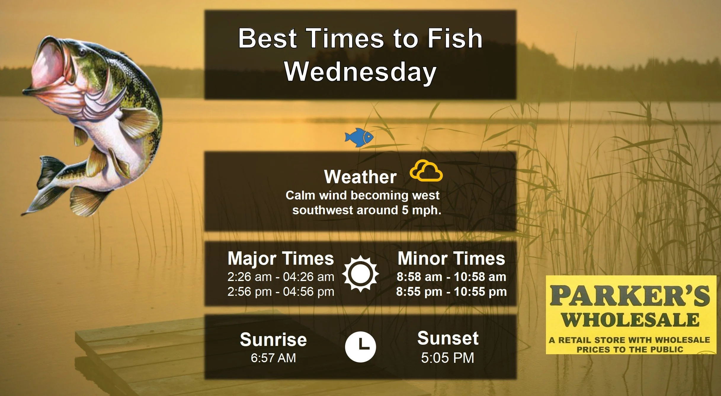 Best Times To Fish 1-7-26
