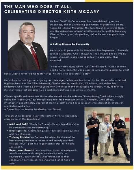 Keith McCary Recognized for Outstanding Service as Chief of Security at Ochsner Rush Hospital