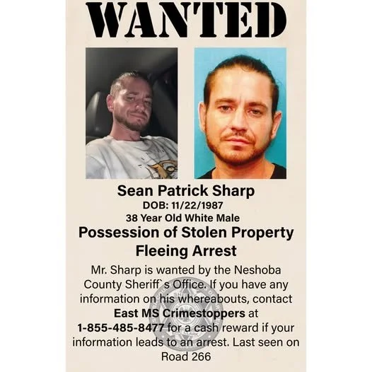 WANTED: Suspect Sought for Possession of Stolen Property in Neshoba County