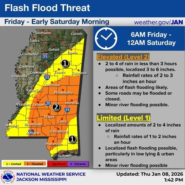 FLOOD WATCH REMAINS IN EFFECT FROM FRIDAY MORNING THROUGH FRIDAY EVENING...