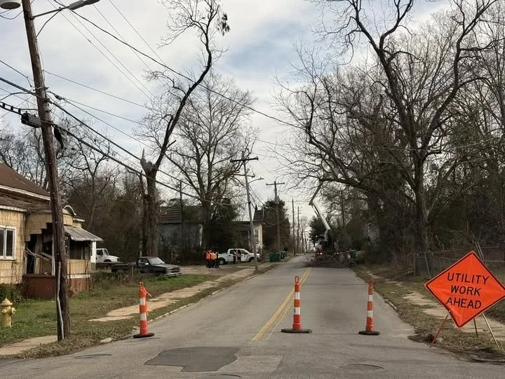 Roadway blocked at 33rd Ave and 5th Street.