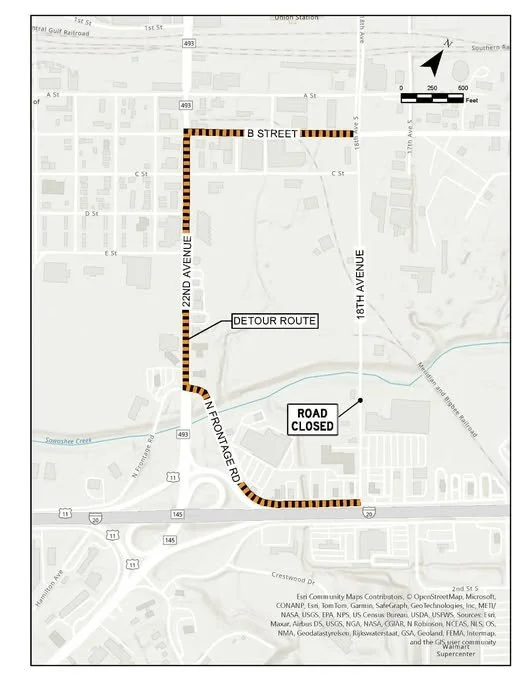Make driving plans accordingly for Thursday and Friday if you will be in town.