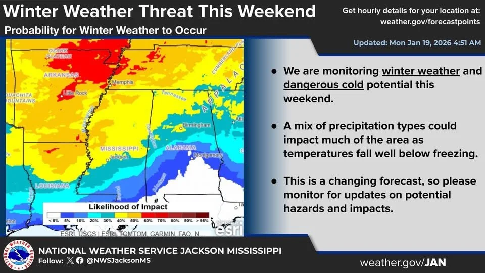 Possible Ice Forecasted For this Weekend.