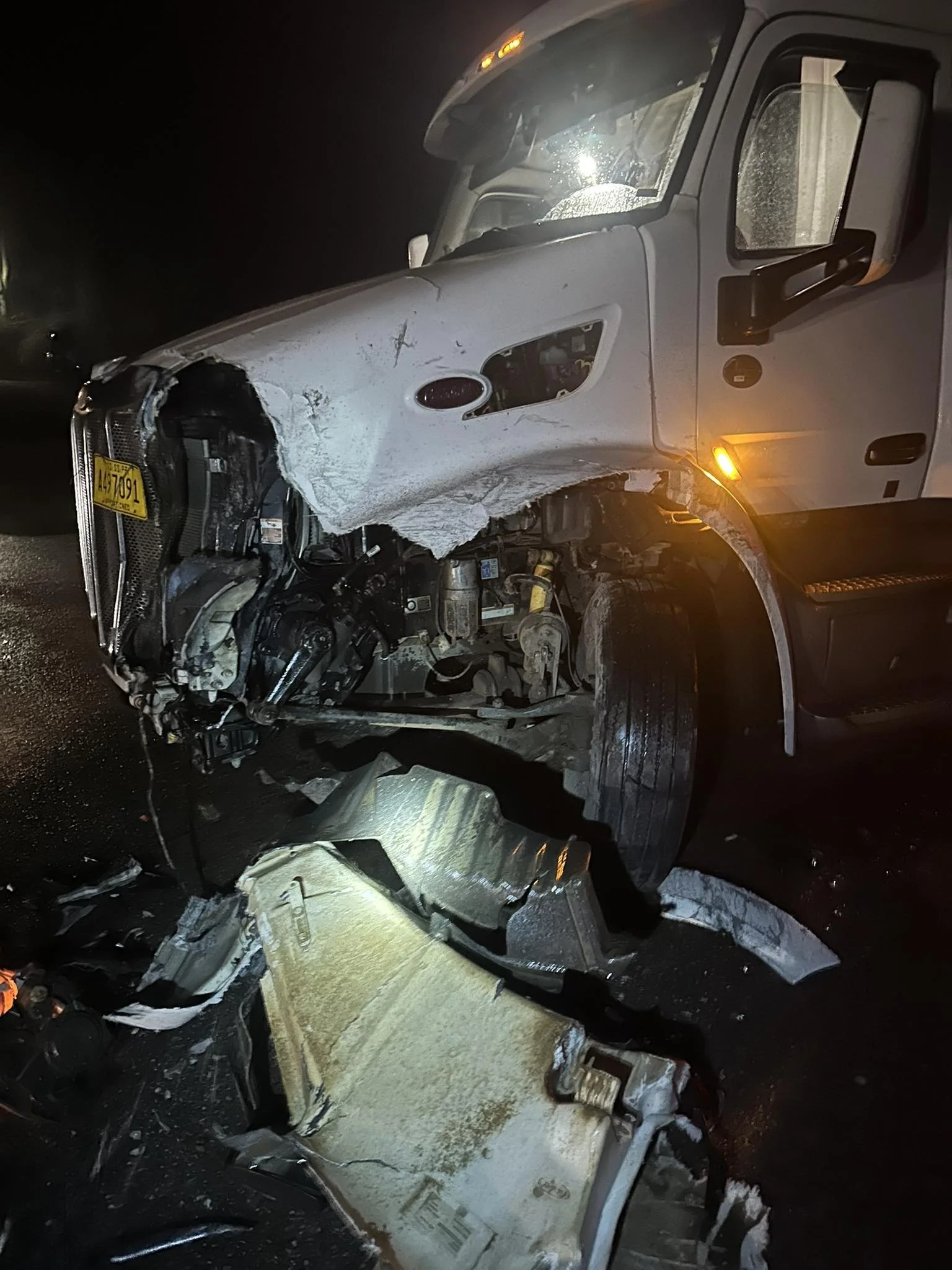 Traffic Alert: Two 18-Wheelers Collide on Hwy 11/80