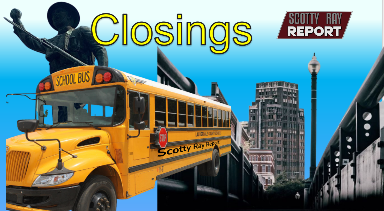Area Closings Through Monday 1-26-26