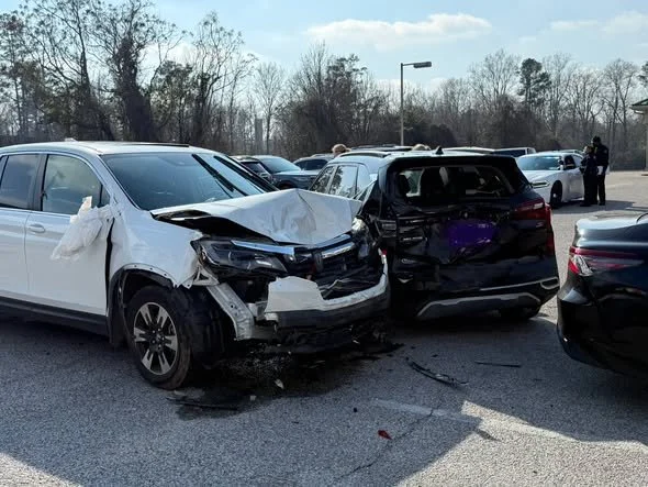 Accident with minor injuries College Drive. Car and Fire Hydrant struck. 