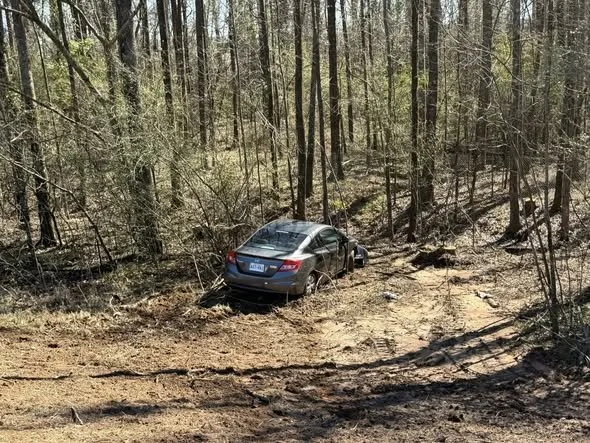 Accident I-20 eastbound near the airport. A vehicle was run off the road, no injuries