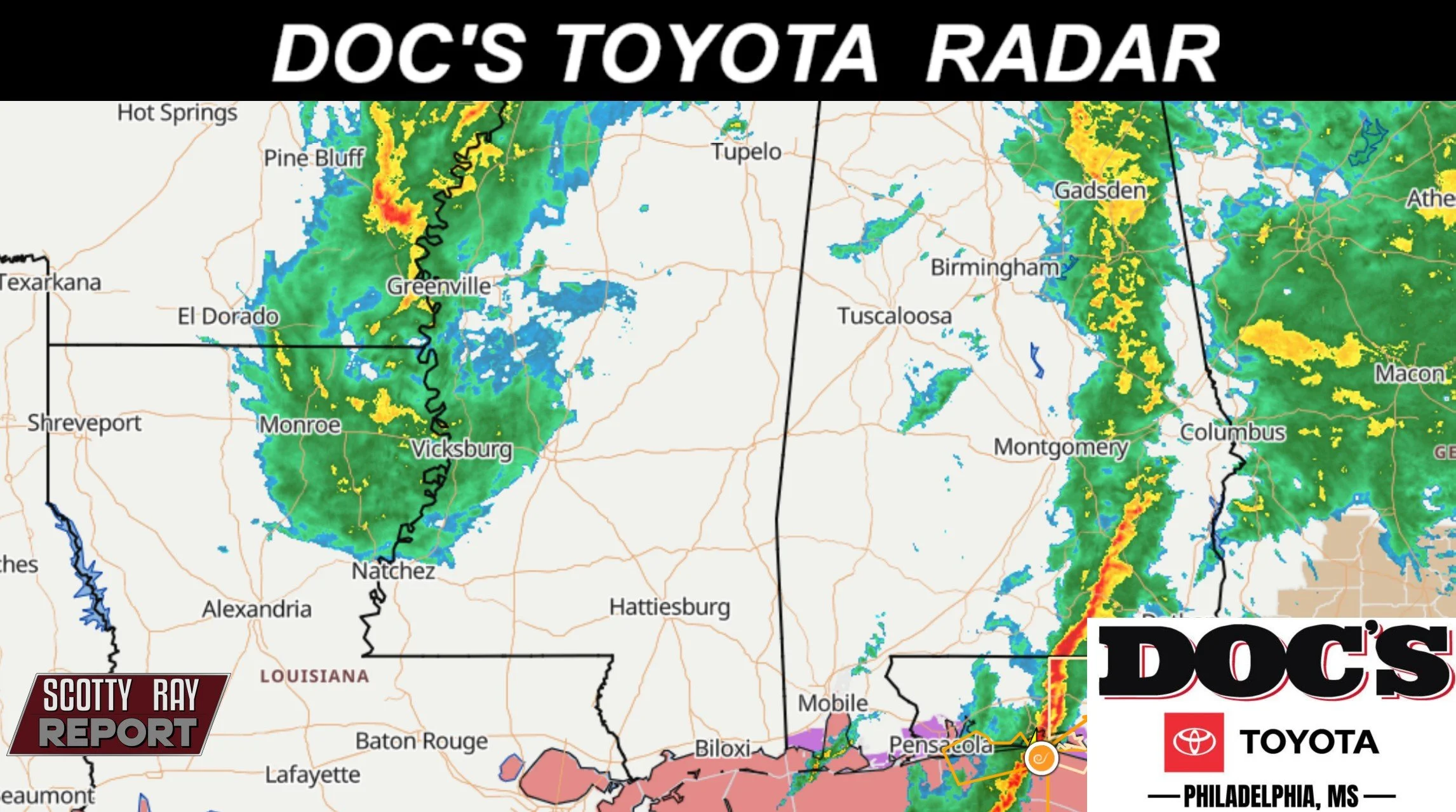 90% Showers/Thunderstorms- High 66