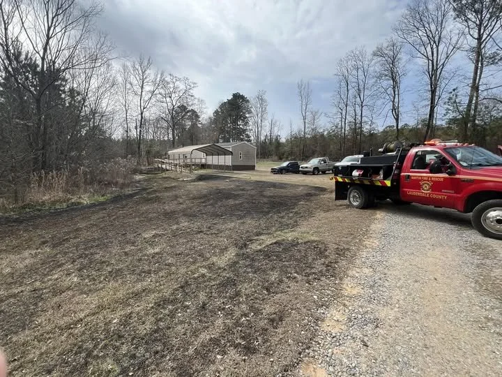 Brush Fire Alert- Martin VFD on scene of brush in the 10,000 block Byrd Doerner Road: