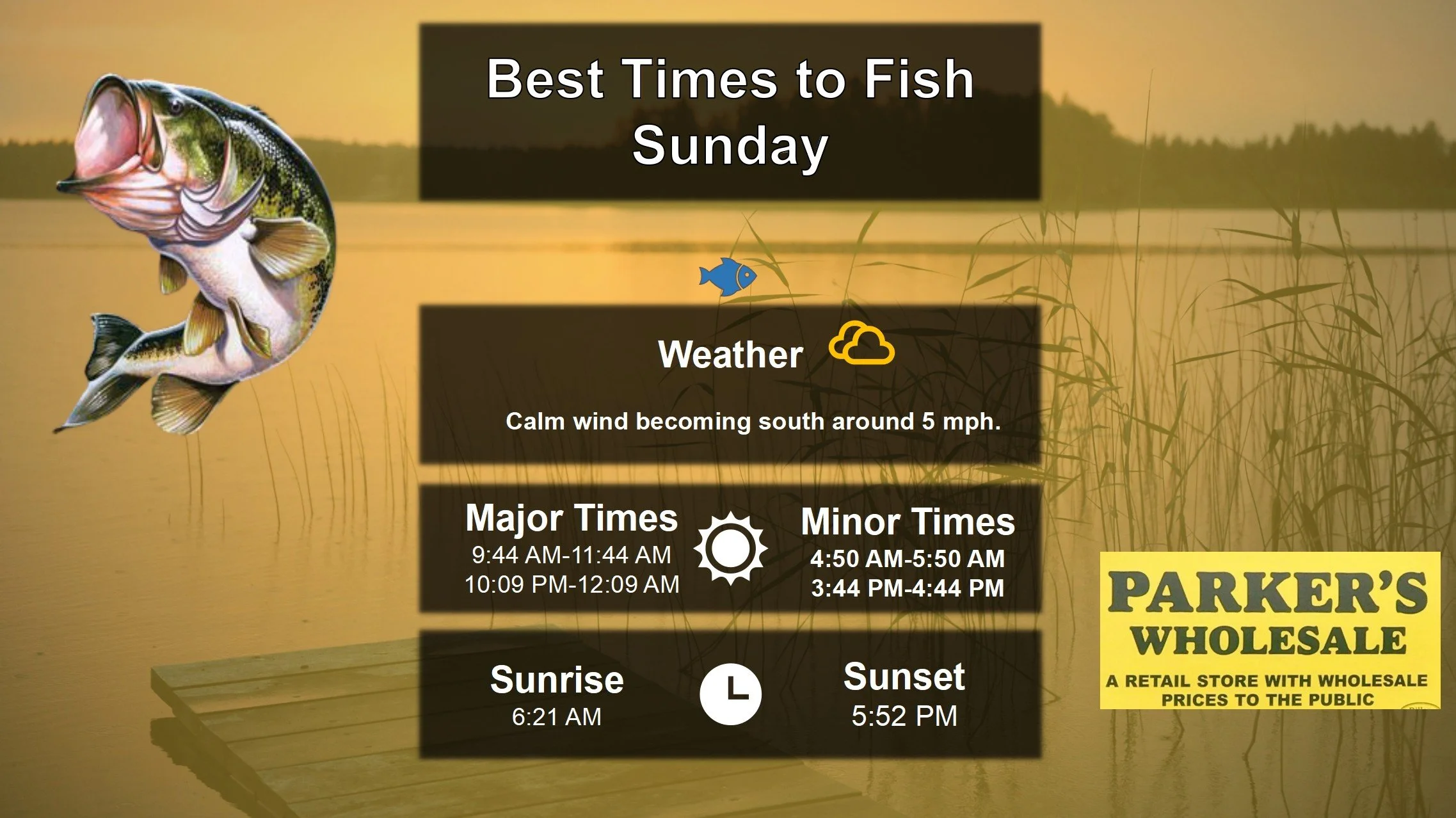 Best Times To Fish 3-1-26