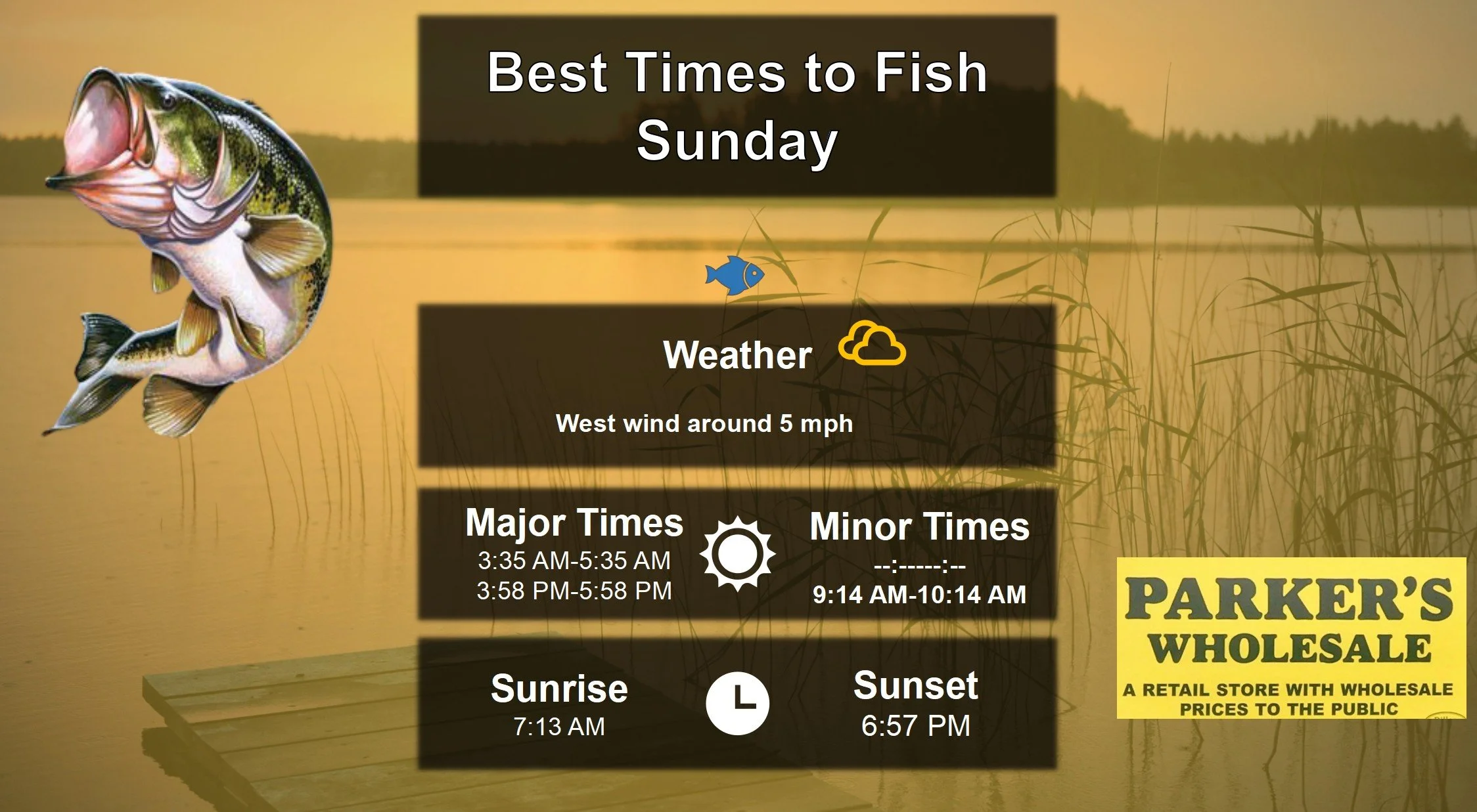 Best Times To Fish 3-9-26
