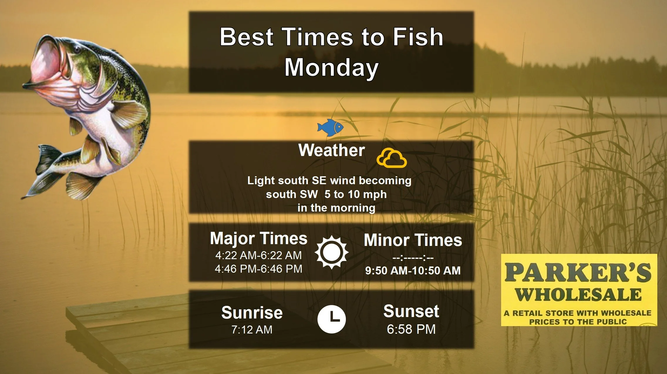 Best Times To Fish  3-9-26