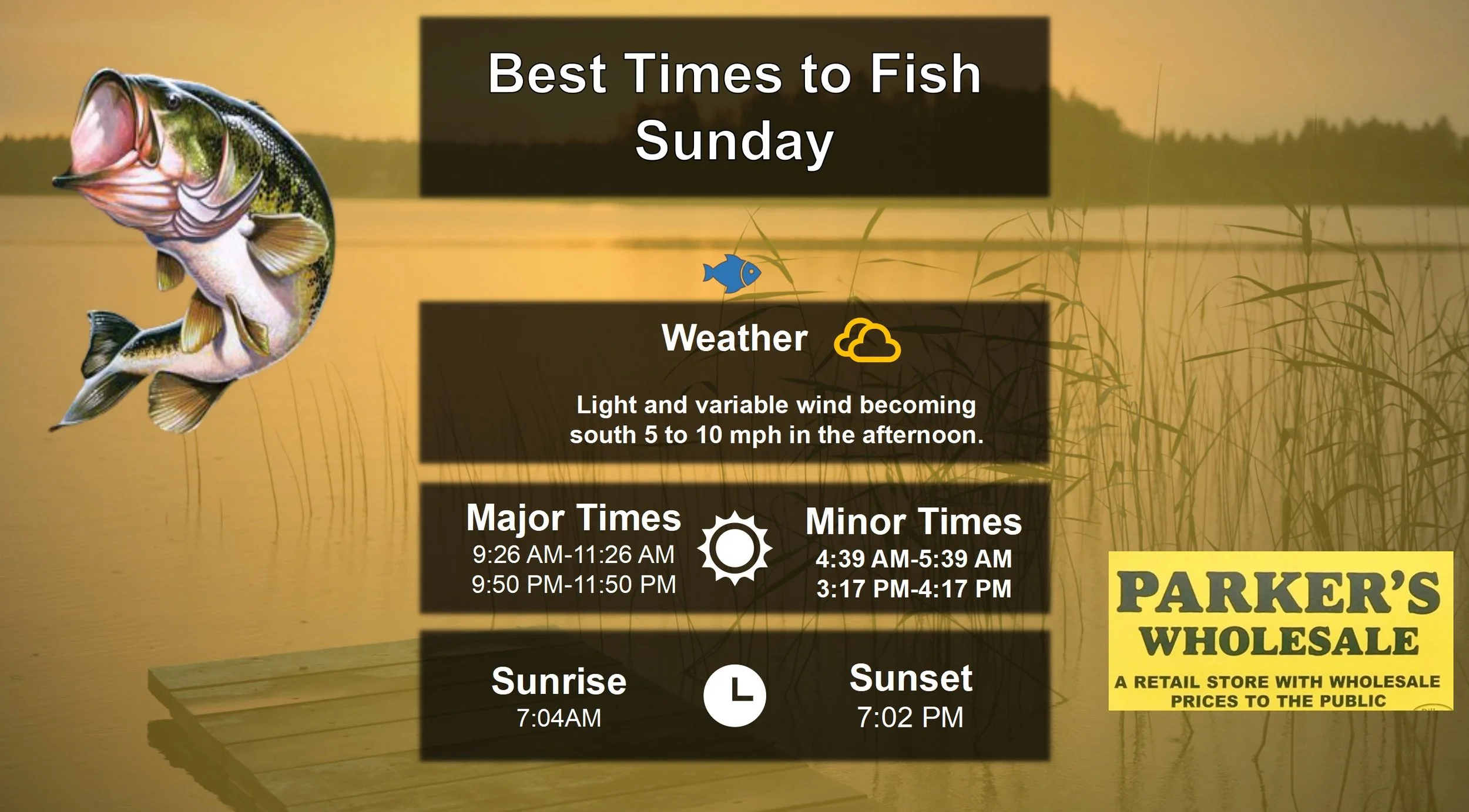 Best Times To Fish 3-15-26