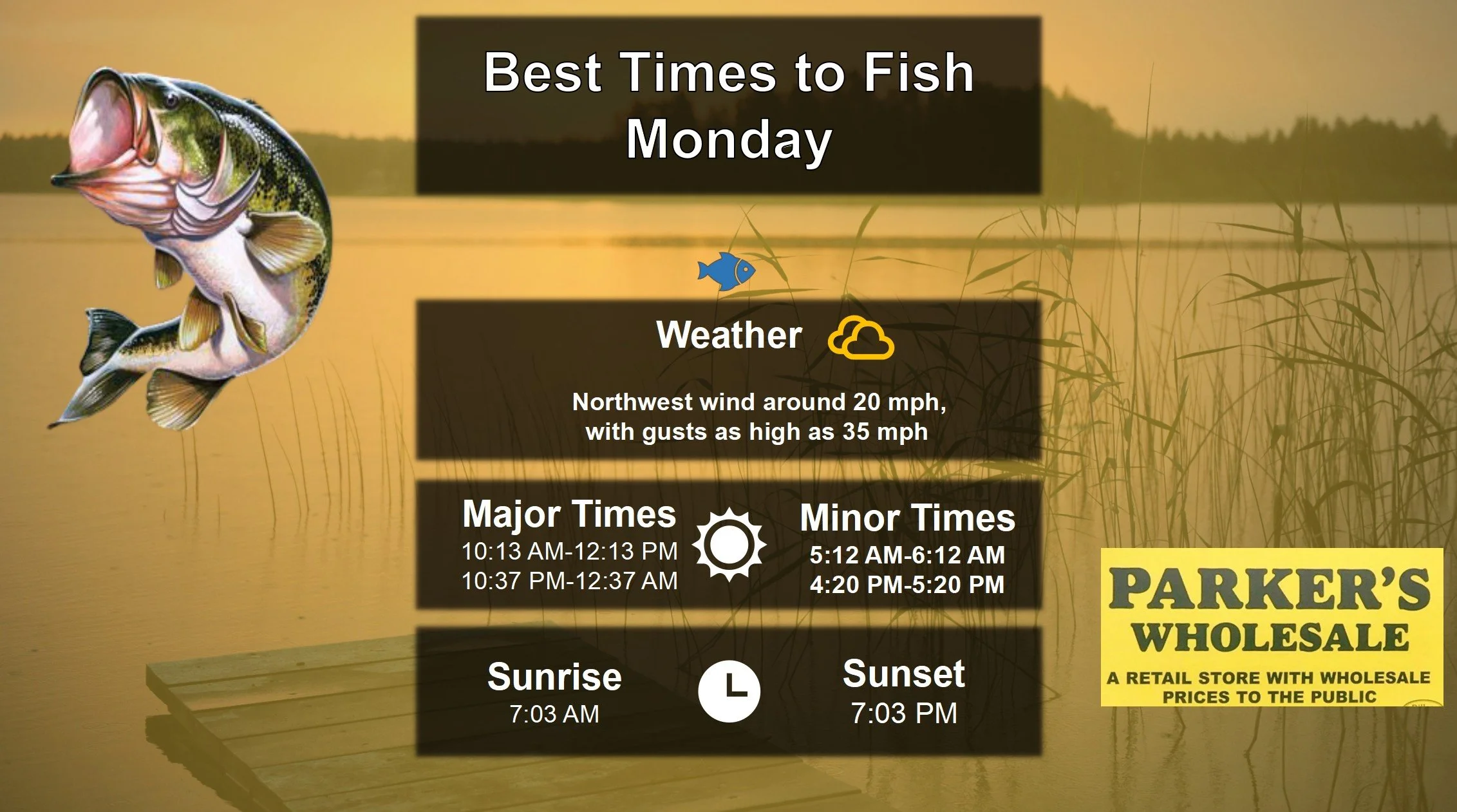 Best Times to Fish 3-16-26