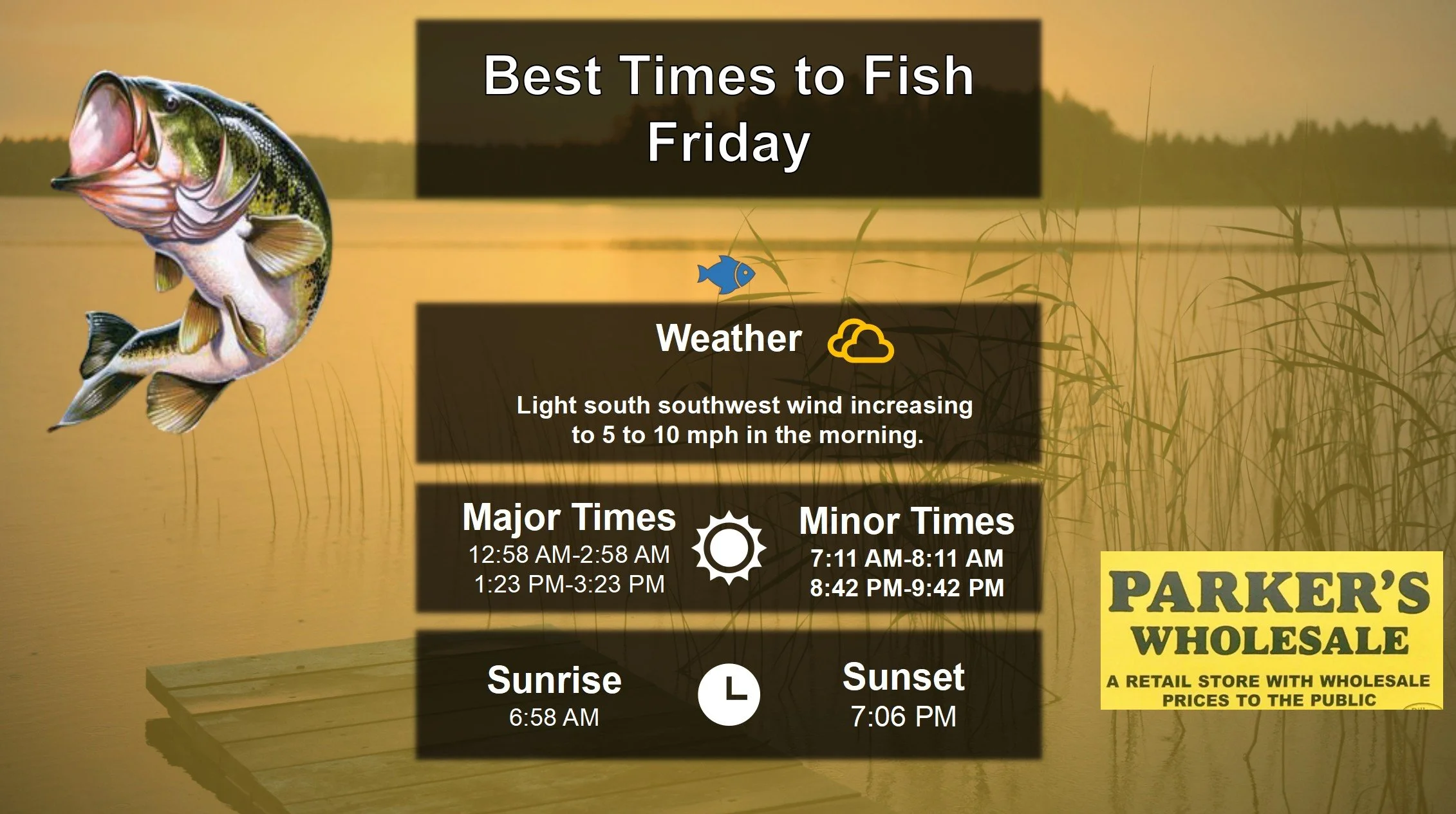 Best Times To Fish 3-20-26