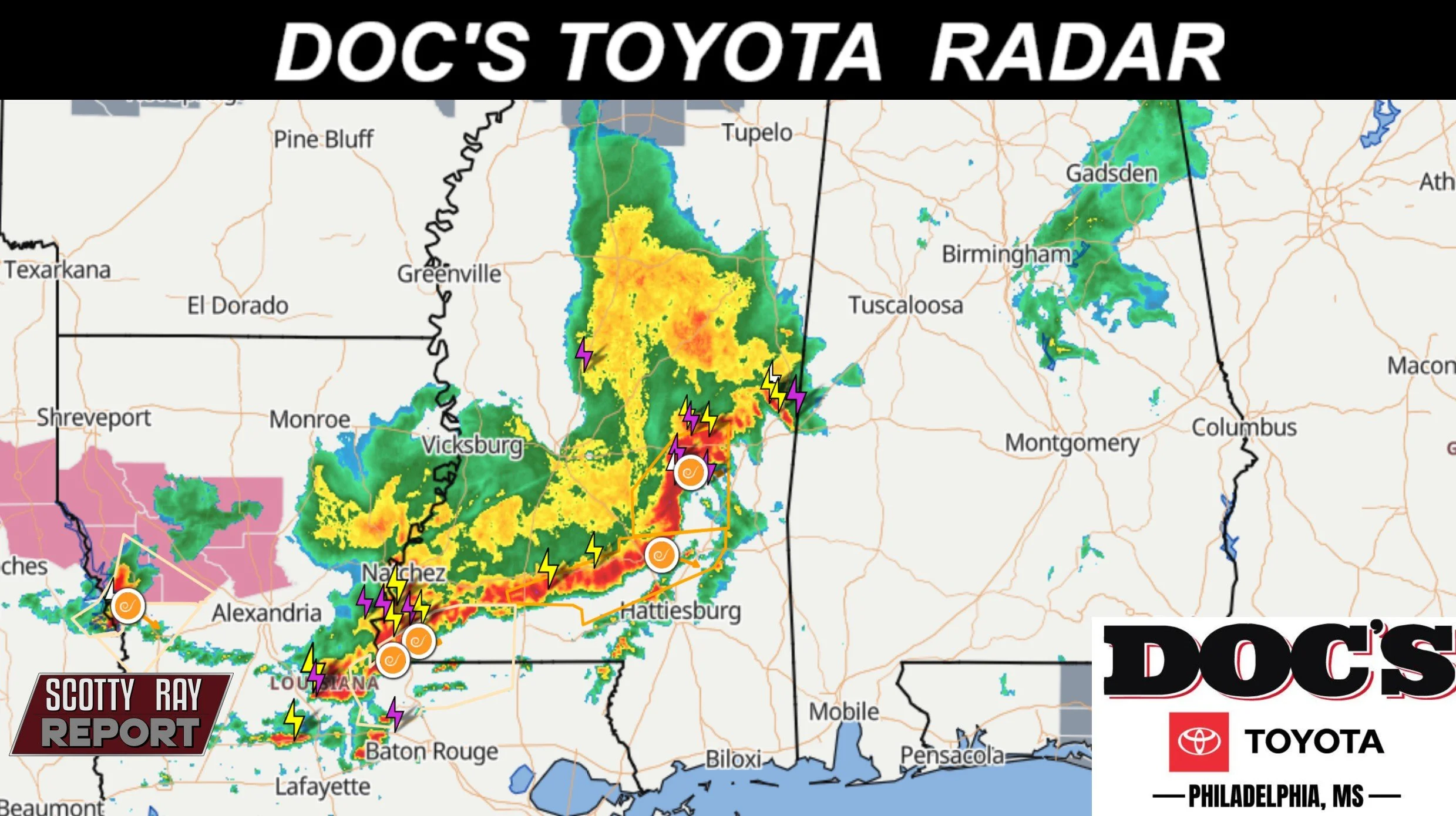 80% Thunderstorms - High 82