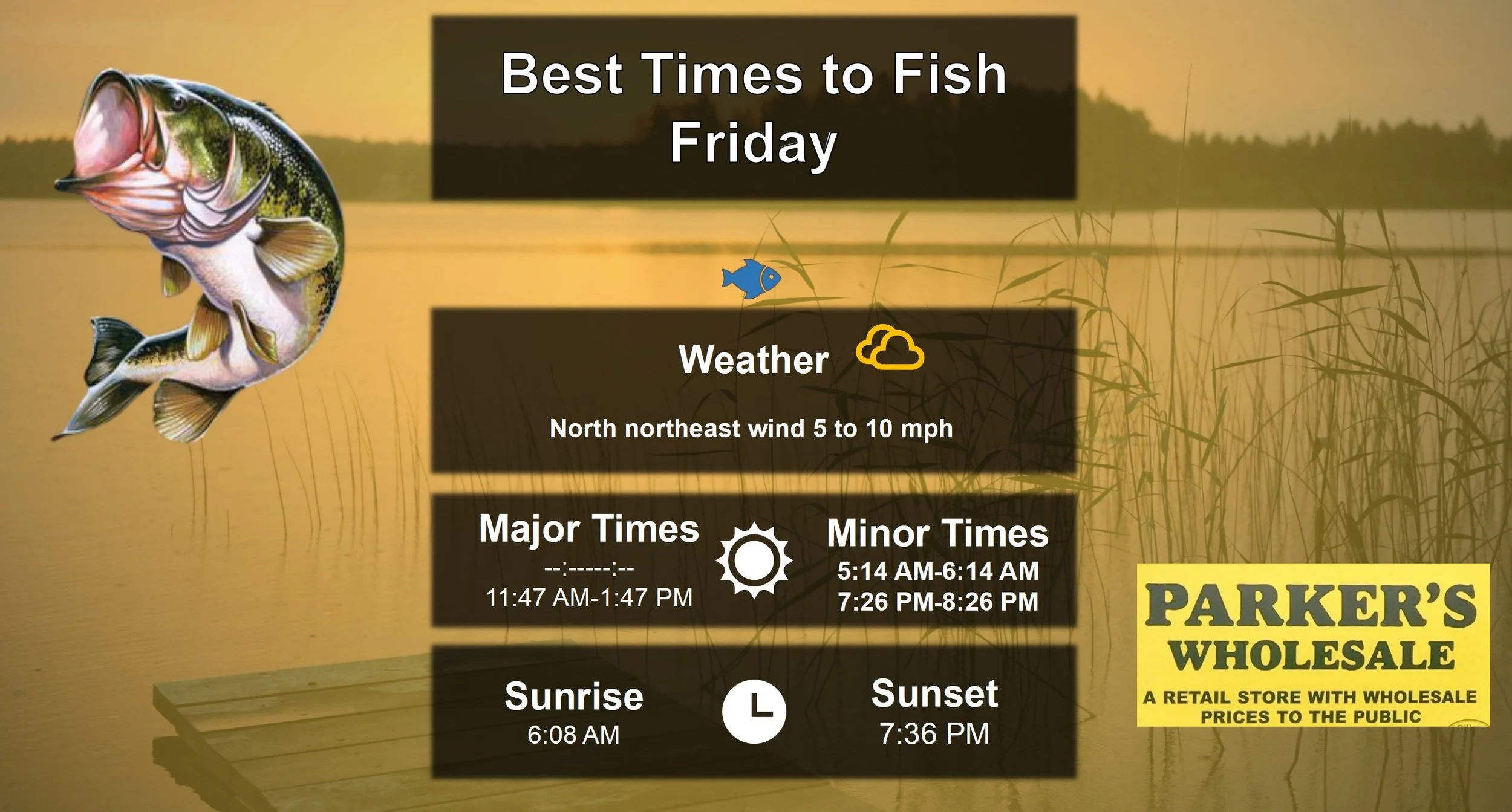 Best Times To Fish 5-1-26