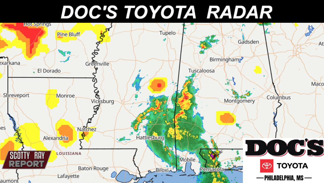 90% Thunderstorms - High 80 