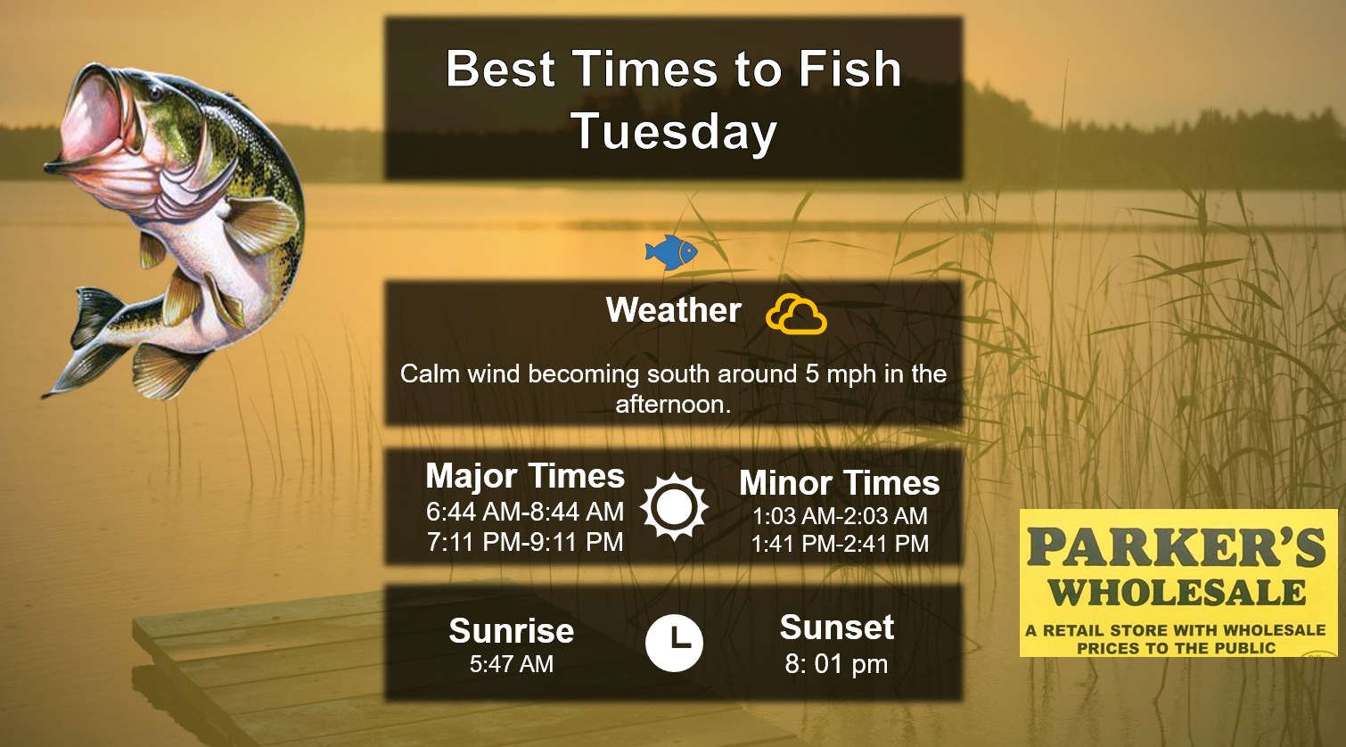 Best Times To Fish 6-9-26