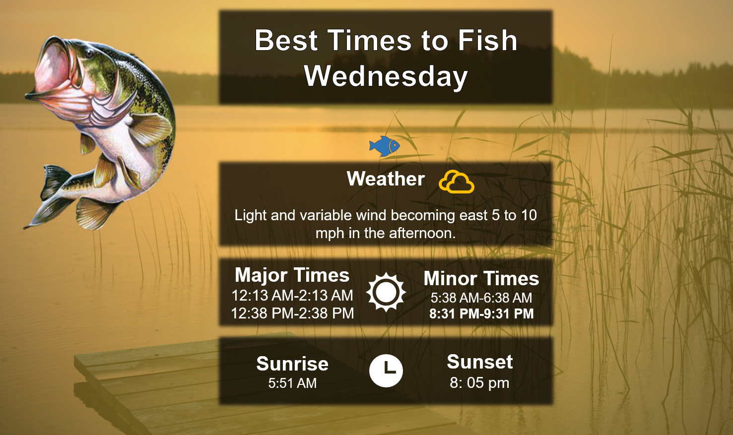 Best times To Fish Today 7-1-26