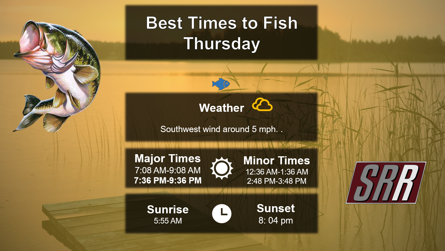 Best times To Fish 7-9-26