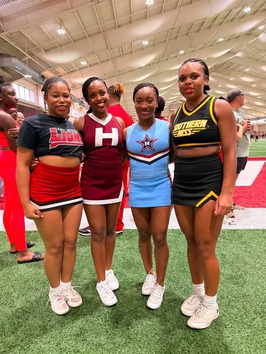 All four of these young ladies were born and raised in the little town of hickory ms. Now they’re all cheering on the college level and just finished cheer at the university of Alabama!!