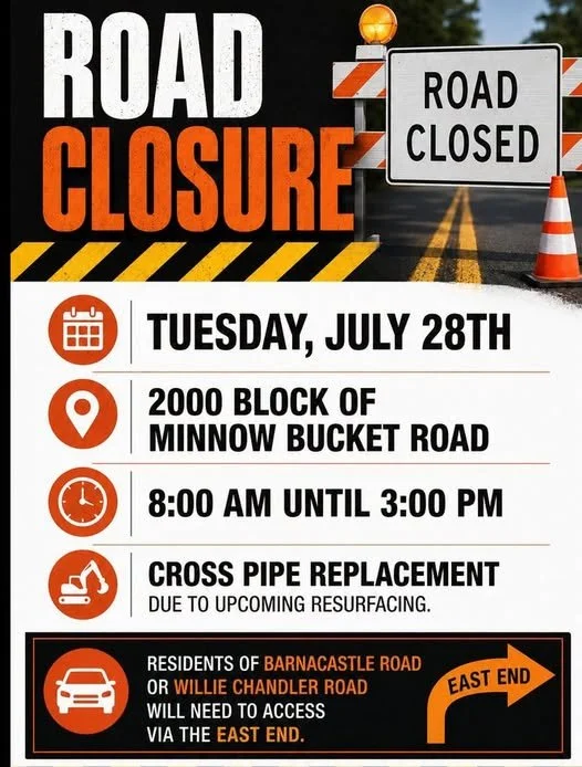 Road Closure - Tuesday