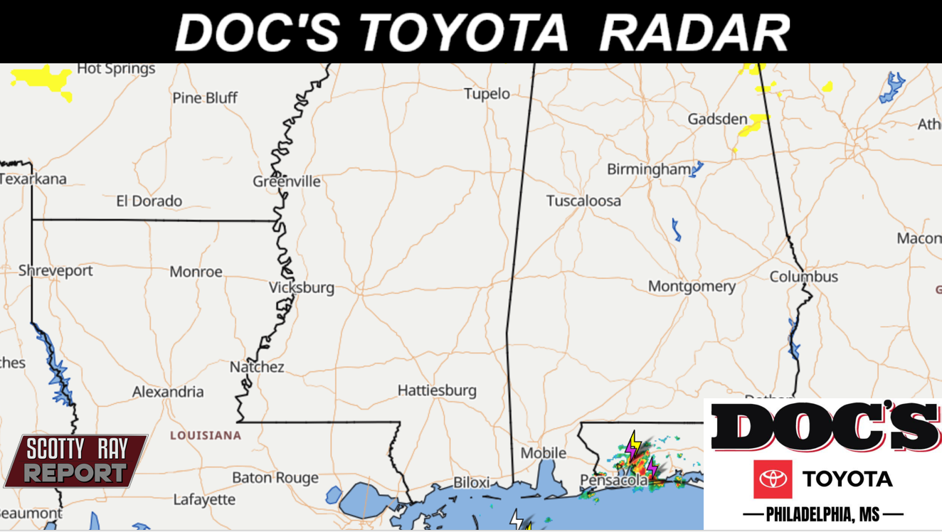 80% Thunderstorms - High 93/Heat Index 106