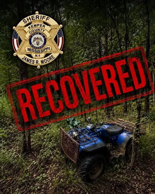 Kemper County Sheriff's Office Recovers Stolen ATV in Alabama