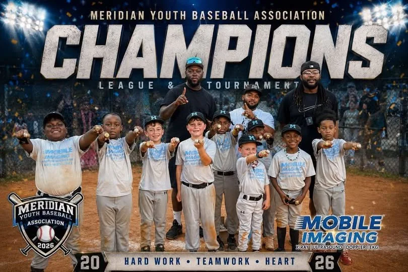 Meridian Youth Baseball Association Champions! League champions and tournament champions