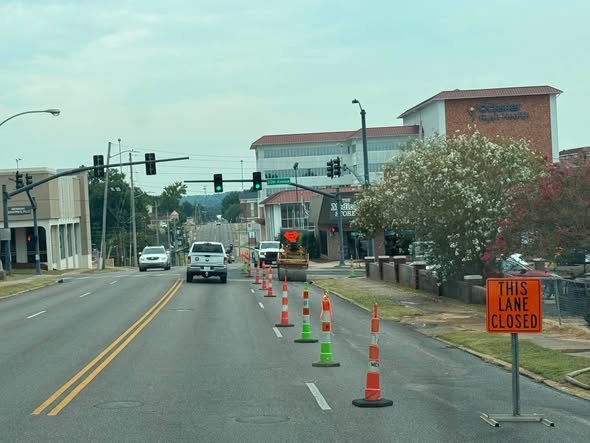 Use caution 14th Street near Baptist Hospital, roadway being repaired.