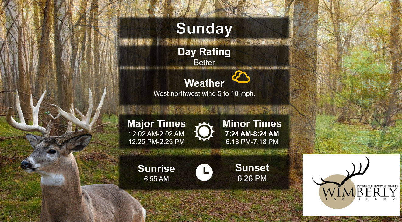 Best Times To Hunt Today 10-11-26