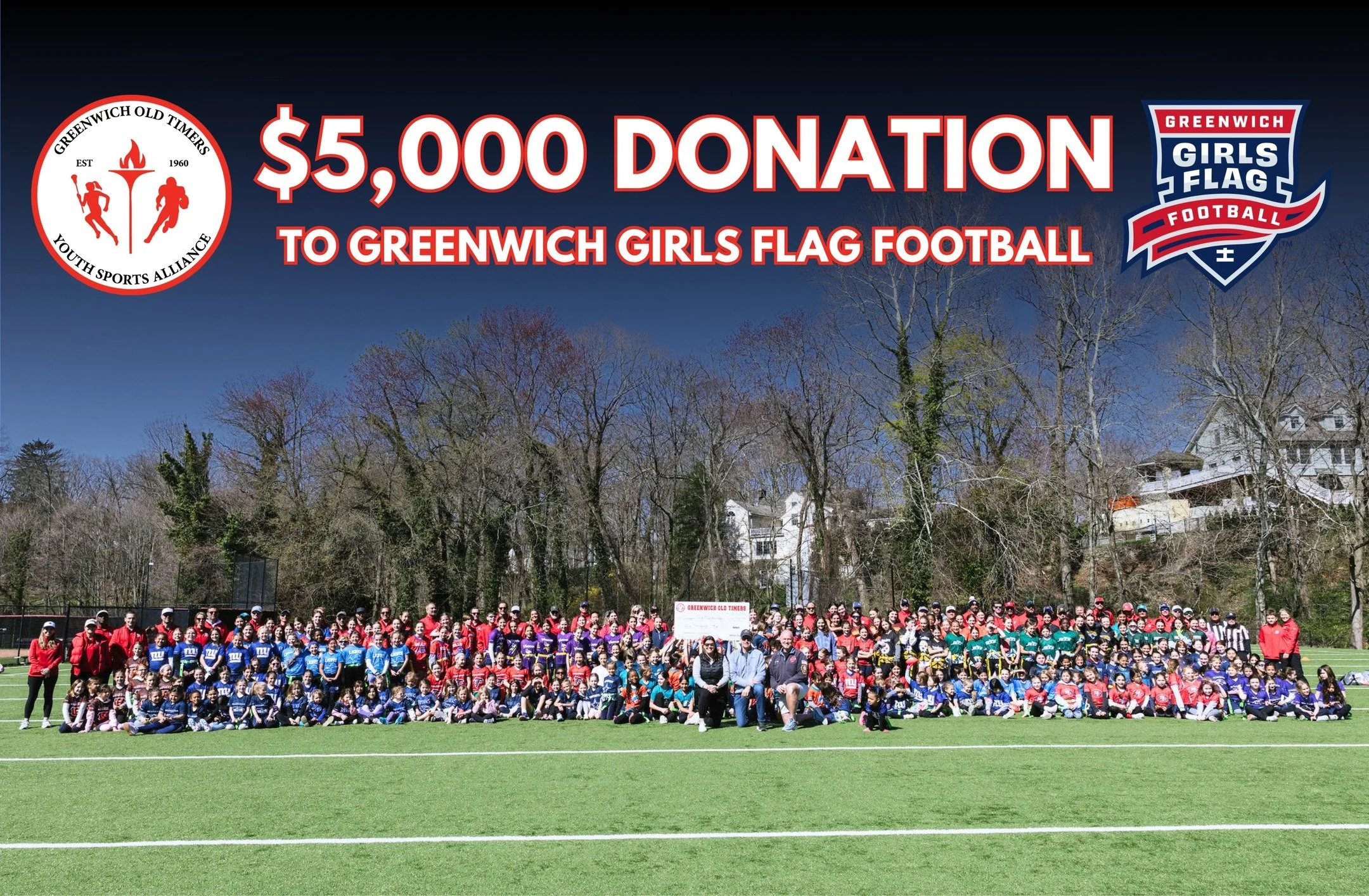 Big plays start with big support 💪🏈

The Greenwich Old Timers Youth Sports Alliance is proud to donate $5,000 to support the growth of the Greenwich Girls Flag Football program!

This funding helps provide essential equipment including footballs fo